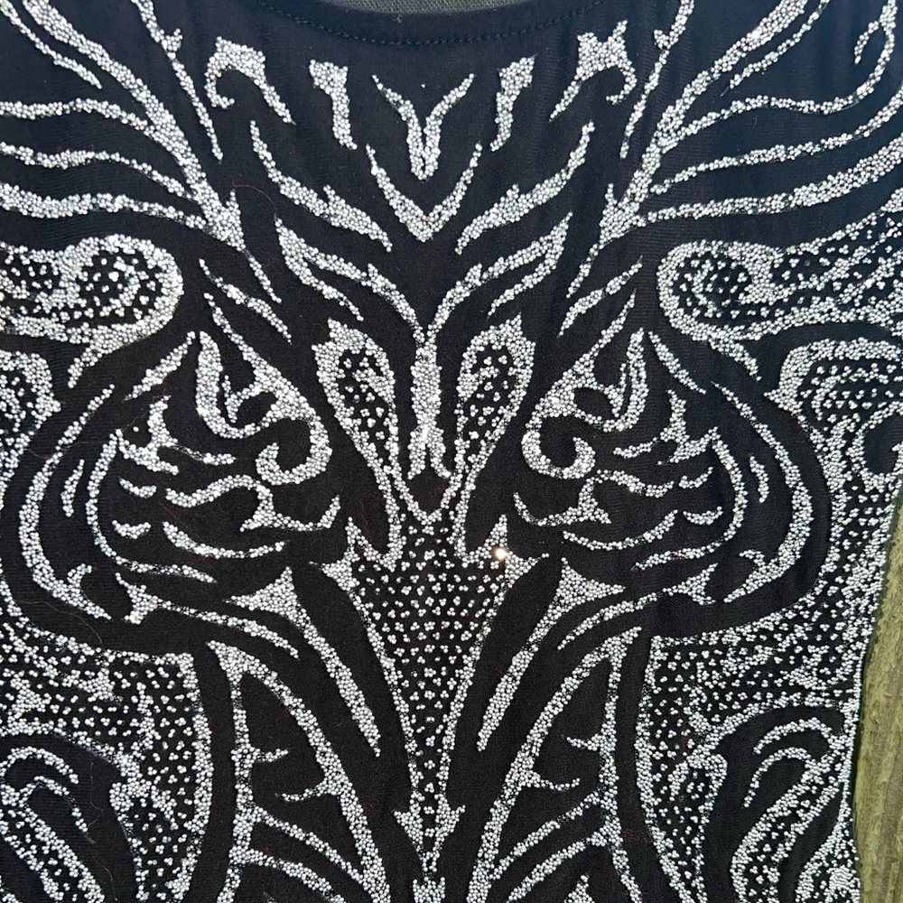 A’gaci beaded mesh sleeve dress - Picture 2 of 7